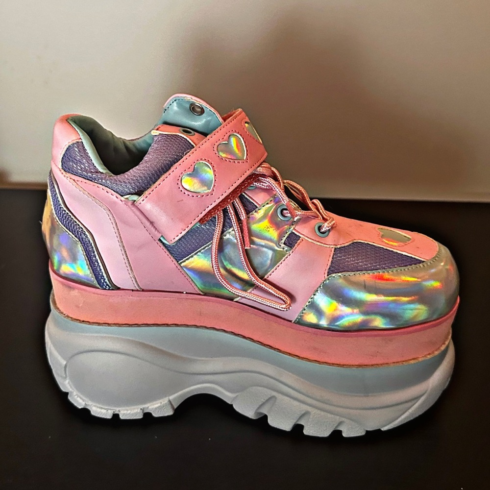 Sugar Thrillz Pink and Blue Kids Platform Sneakers